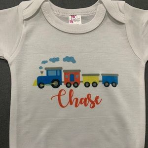 Personalized Airplane and Train outfit